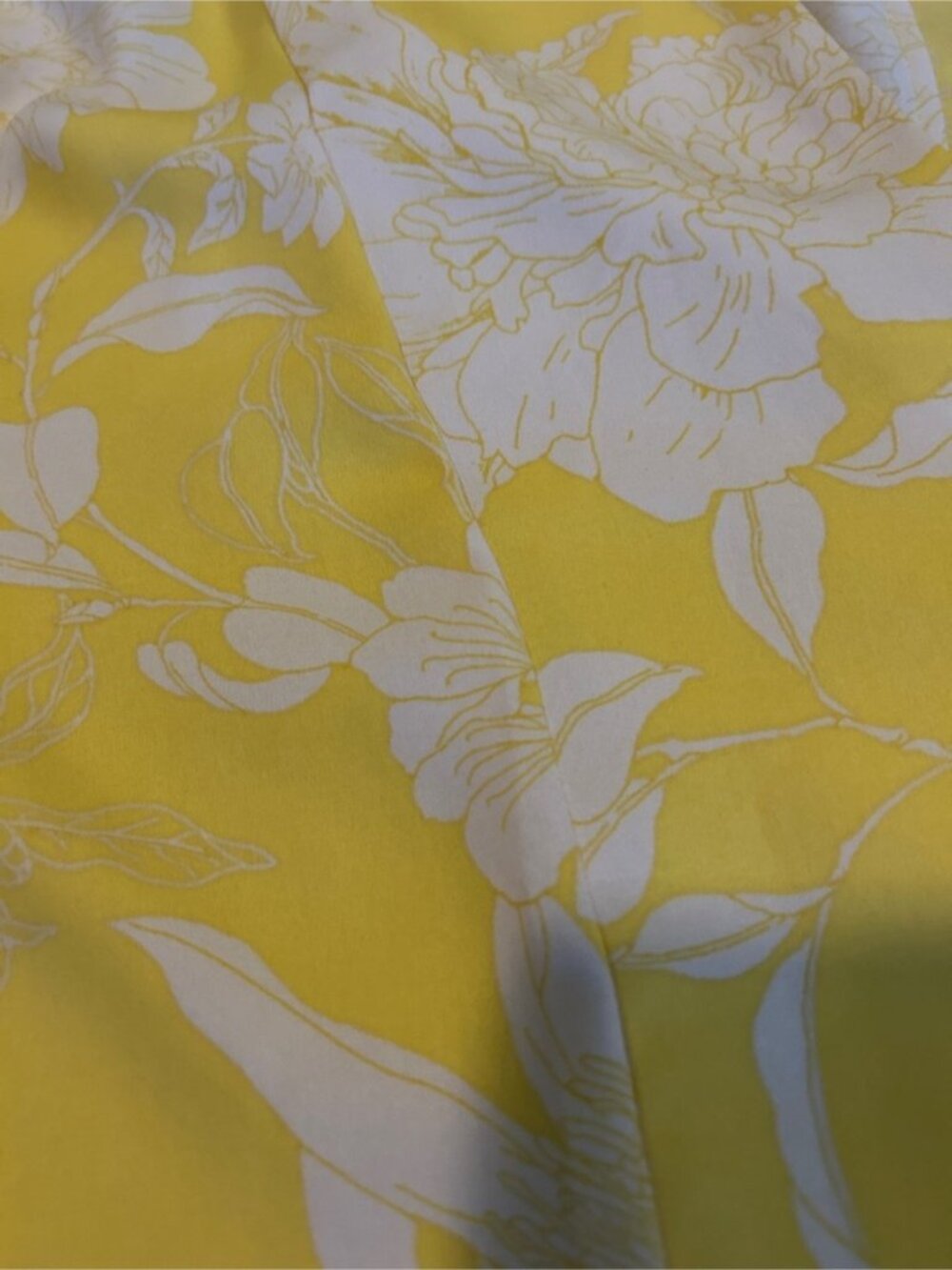 Yellow Floral Button Down Shirt Dress - Picture 2 of 8
